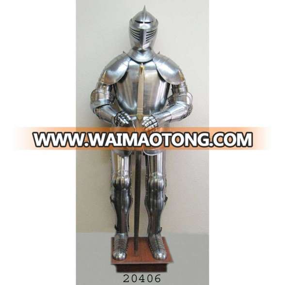 Medieval Full Body Armor Suit with Sword